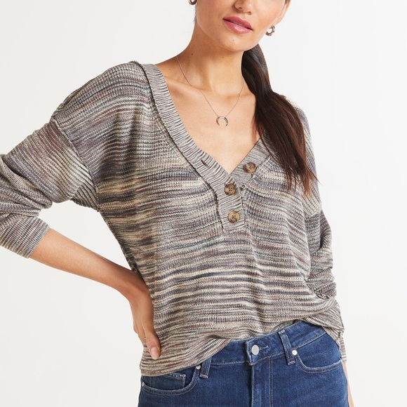 Free People Sweaters - Free people MERCURY HENLEY SWEATER IN MULTI